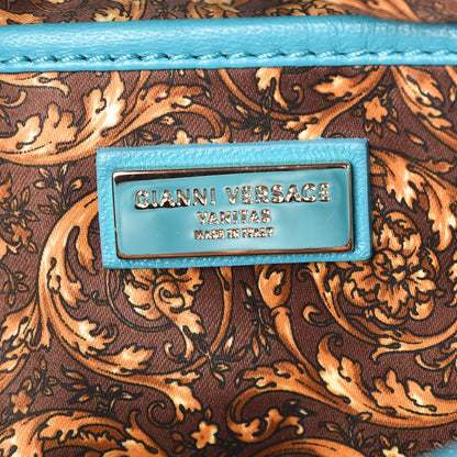 Versace Nappa Barocco Quilted Vanitas Medea Shoulder Bag Blue 6 of 7