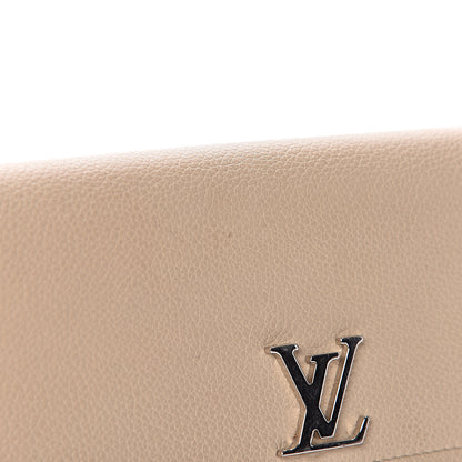 Louis Vuitton Calfskin Lockme II Wallet Vanille Black 11 of 14