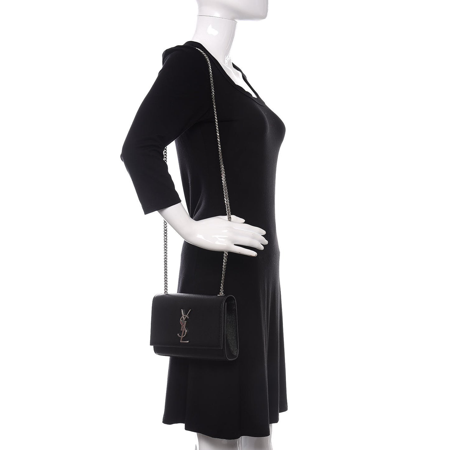 Grain De Poudre Small Monogram Kate Satchel Black