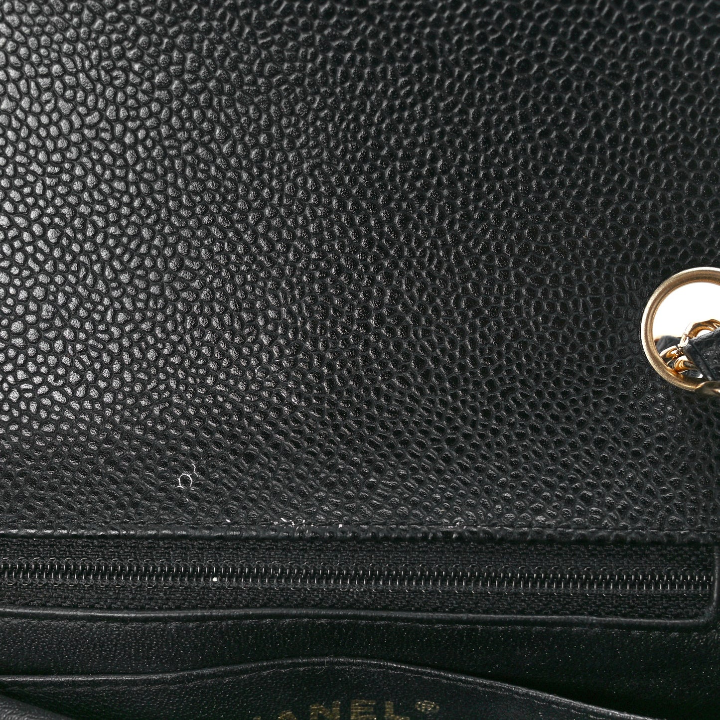 Caviar Quilted Mini Square Flap Black