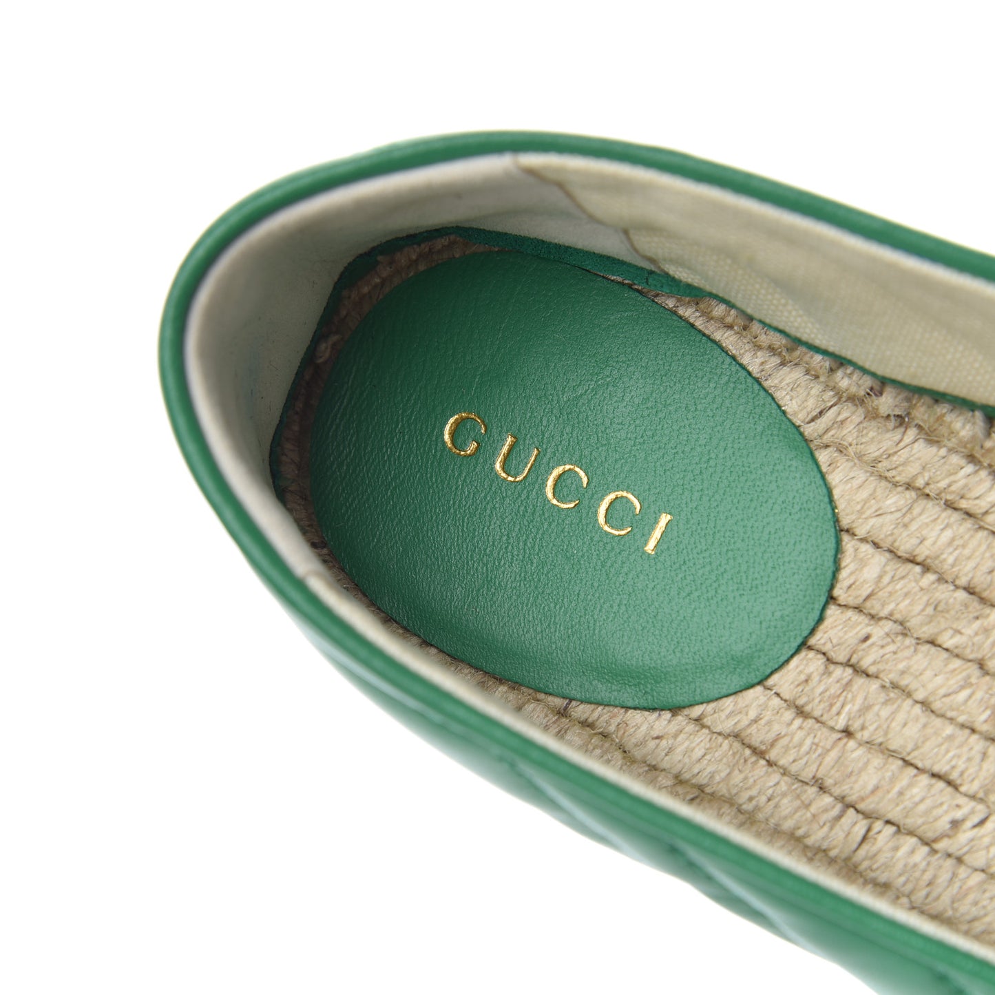 Nappa Matelasse GG Marmont Espadrilles 36.5 New Shamarock