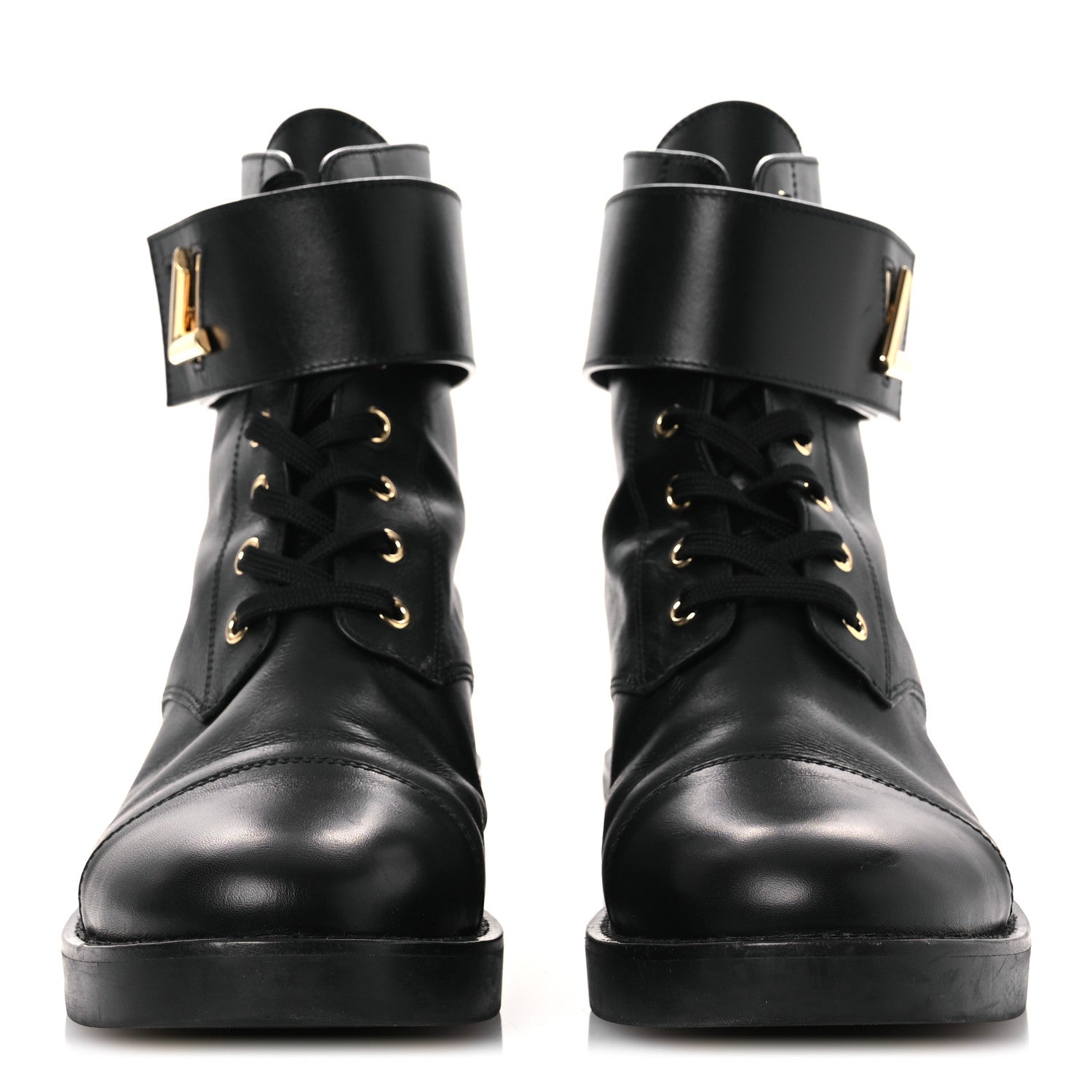 Louis Vuitton Calfskin Wonderland Ranger Boots 41 Black 3 of 11