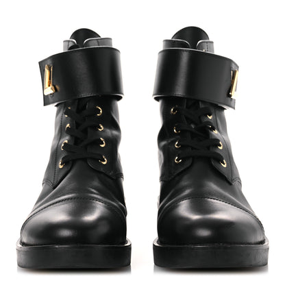 Louis Vuitton Calfskin Wonderland Ranger Boots 41 Black 3 of 11