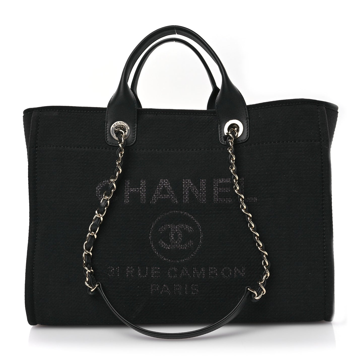 Mixed Fibers Medium Deauville Tote Black