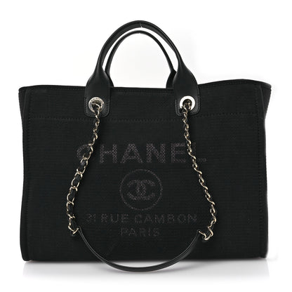 Chanel Mixed Fibers Medium Deauville Tote Black 1 of 12