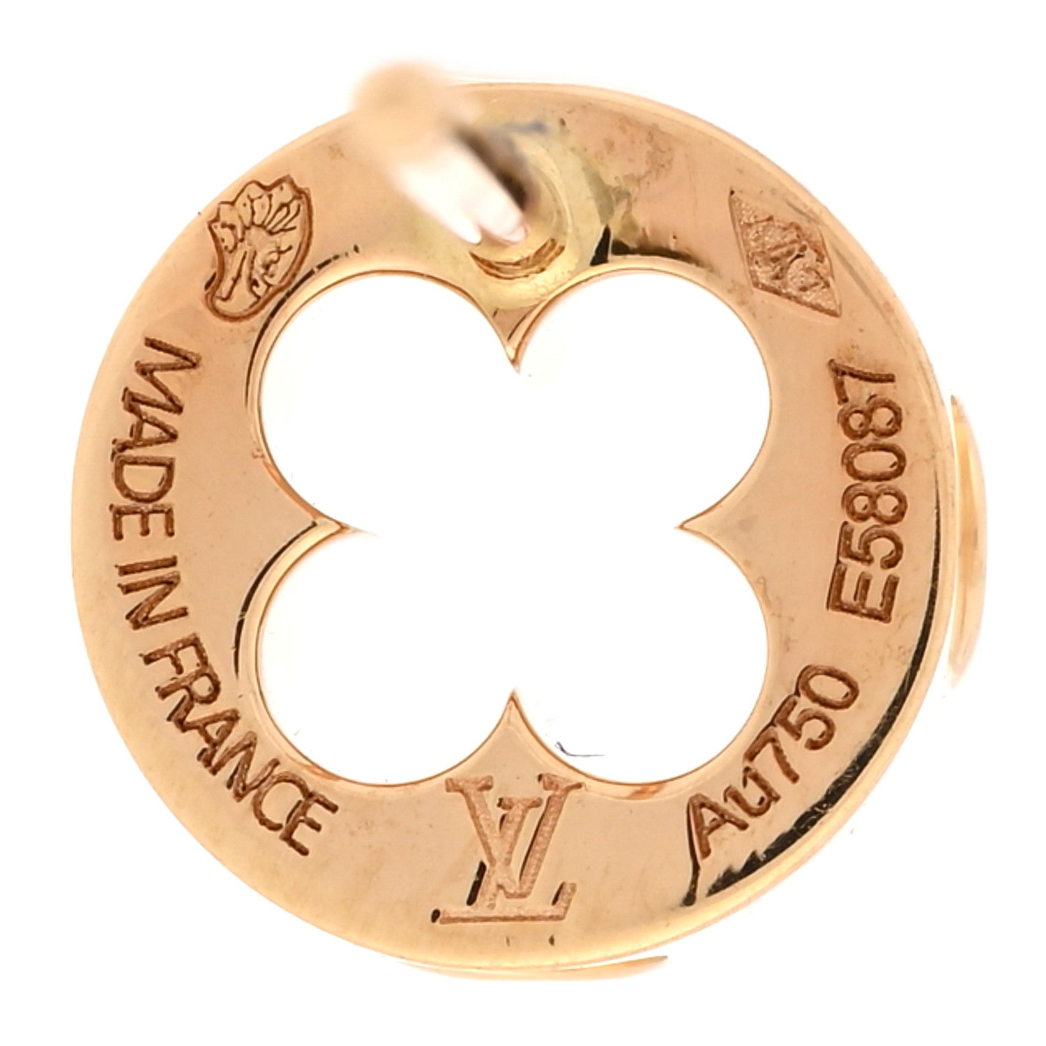 Louis Vuitton 18K Yellow Gold Empreinte Ear Studs Earrings 4 of 5