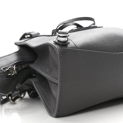 Balenciaga Grained Calfskin Neo Classic Silver Hardware Mini City Dark Grey 8 of 11