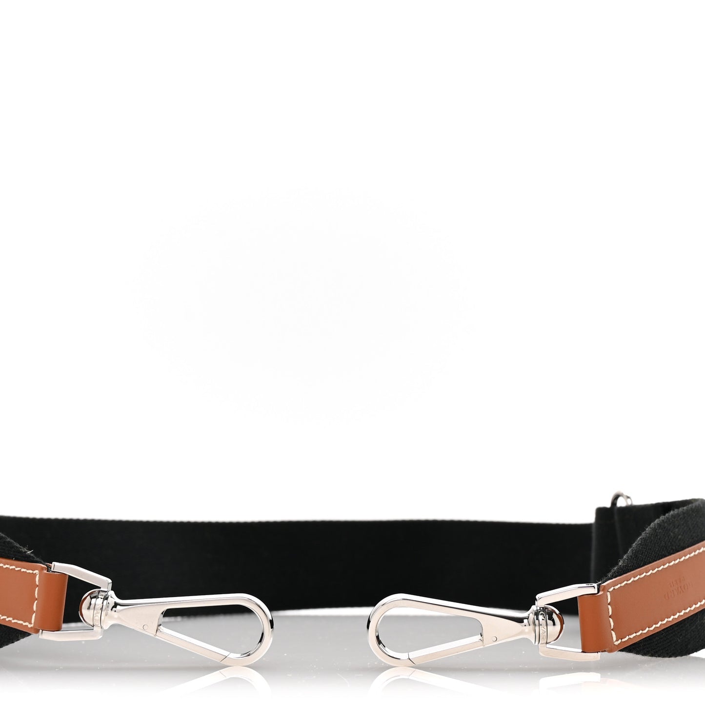 Canvas Calfskin Adjustable Shoulder Strap Black Gold