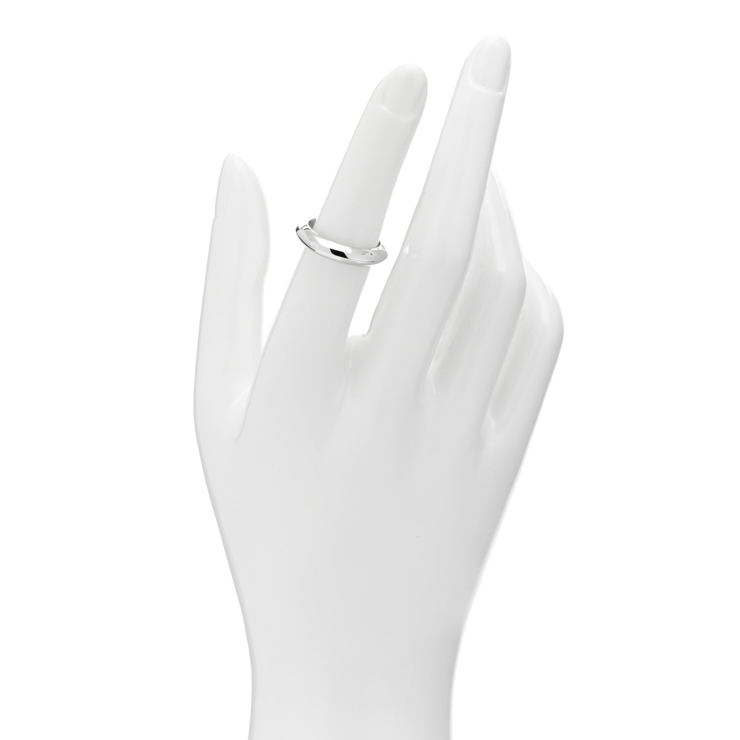Platinum 4mm Knife Edge Band Ring 51 5.75