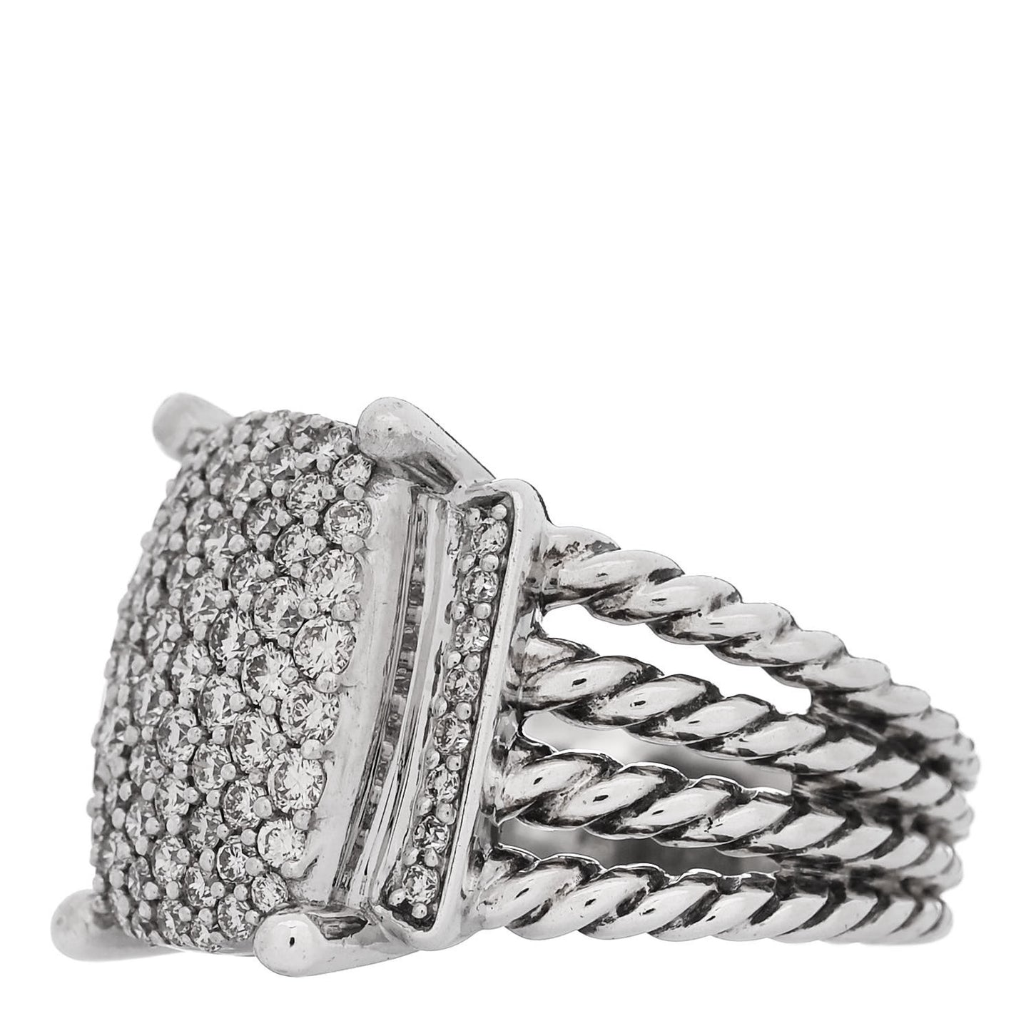 Sterling Silver Diamond 16mm Wheaton Ring 54 7