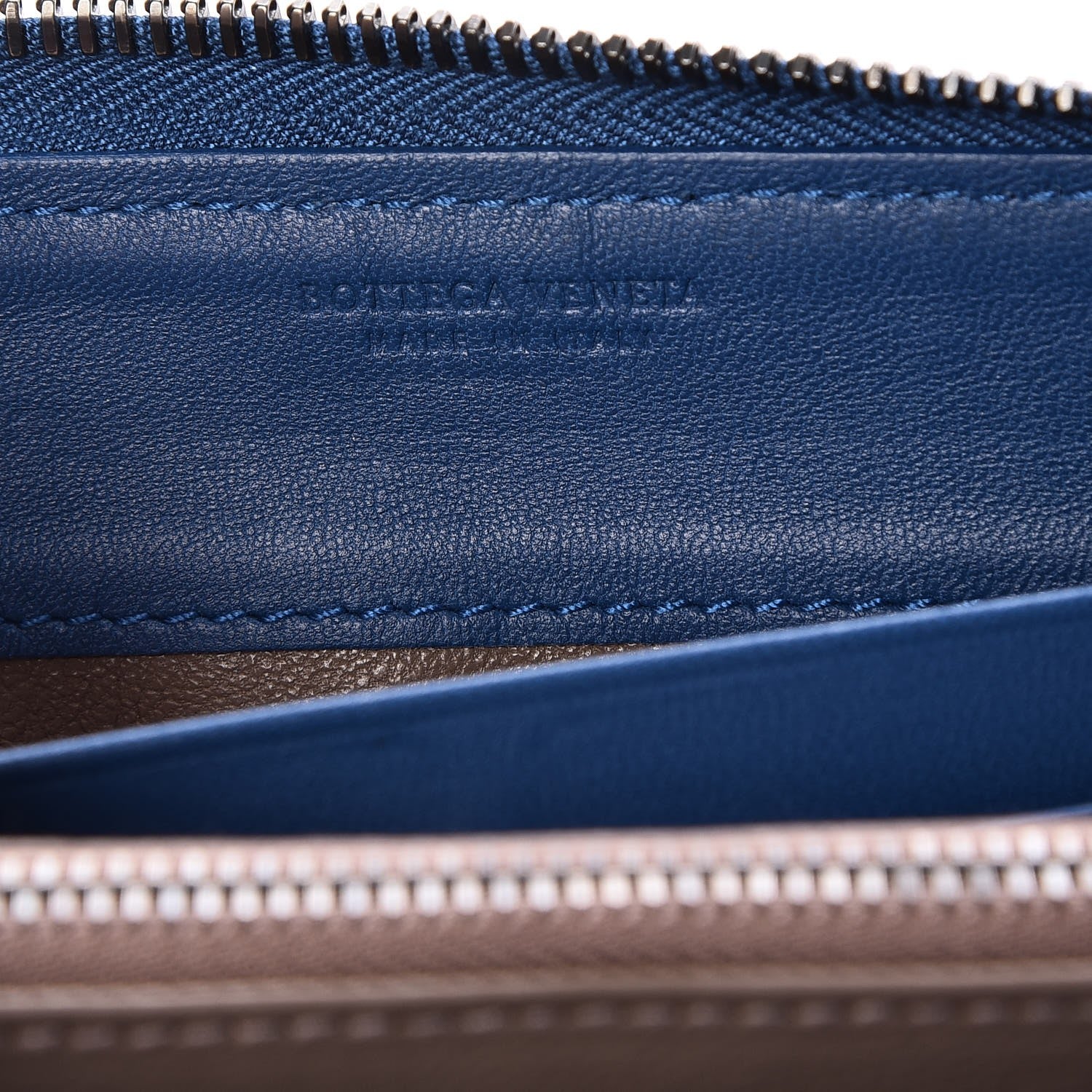 Bottega Veneta Nappa Intrecciato Zip Around Wallet Electrique 7 of 9