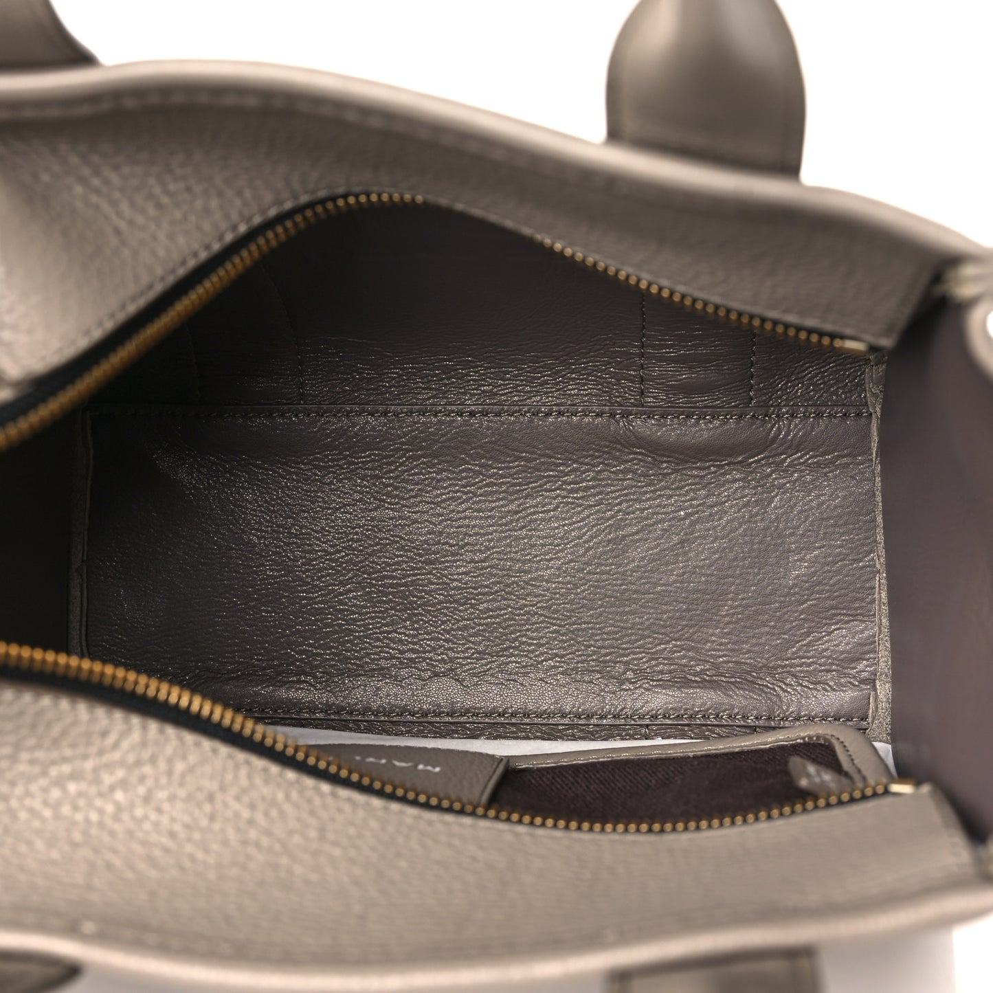 Grained Calfskin Small The Tote Bag Taupe