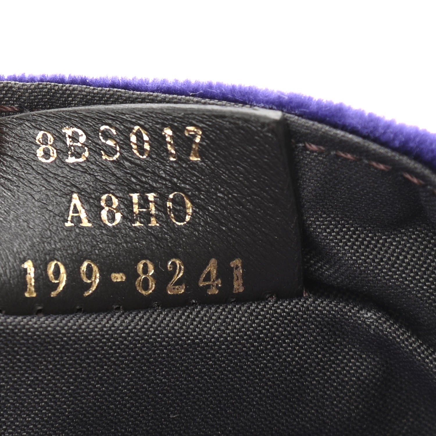 Fendi Velluto FF Embossed Mini Baguette Viola Plus 7 of 12
