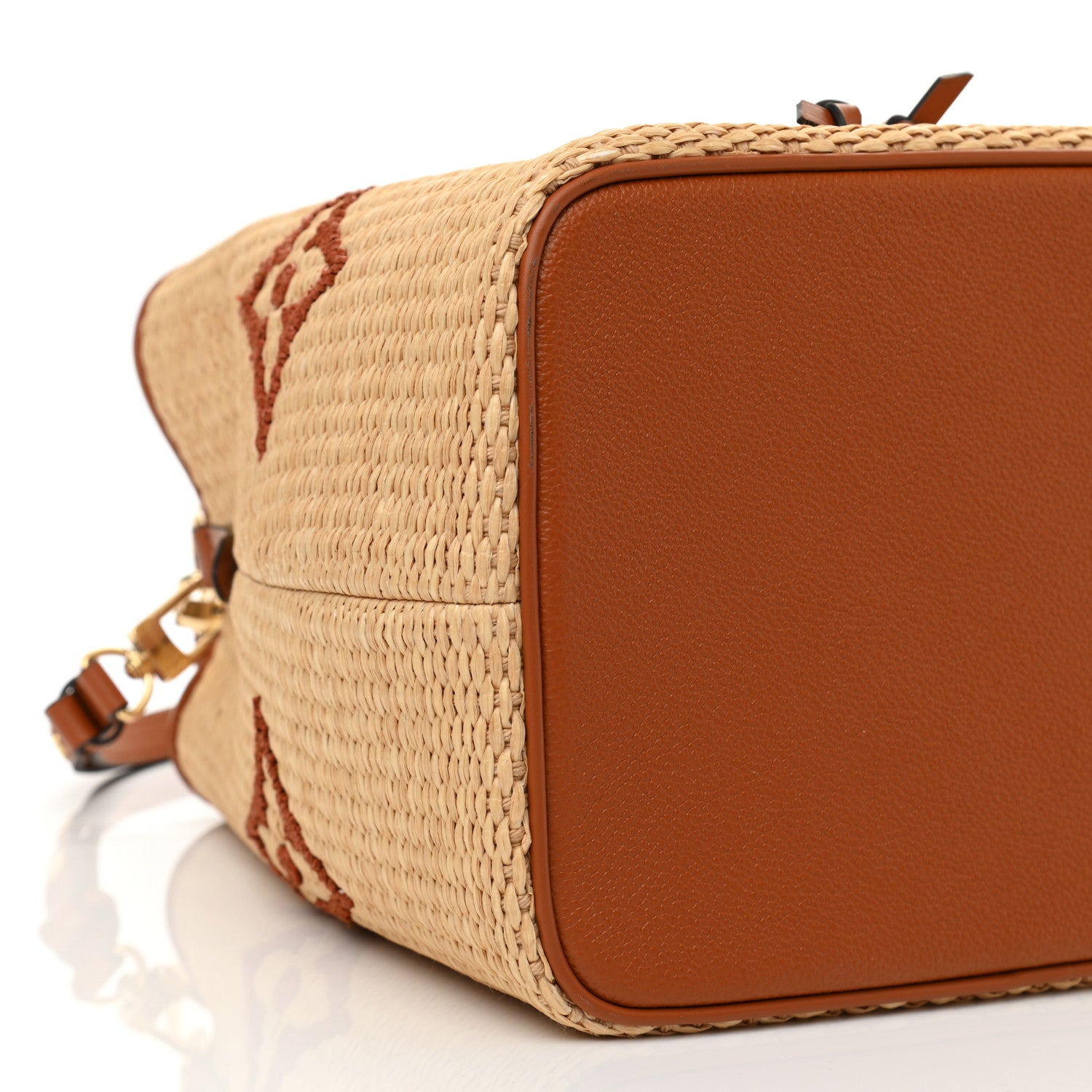 Louis Vuitton Raffia Calfskin Monogram Neonoe MM Tan 8 of 9