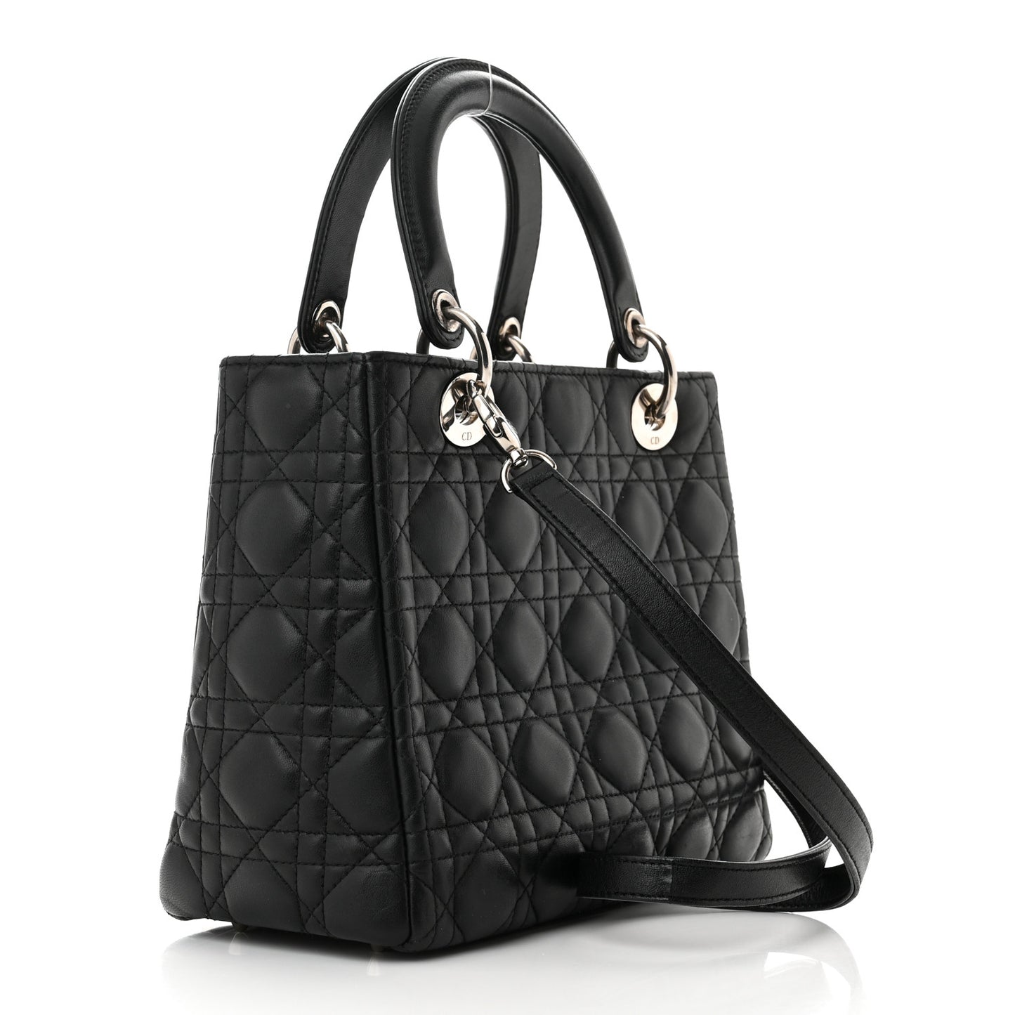 Lambskin Cannage Medium Lady Dior Black
