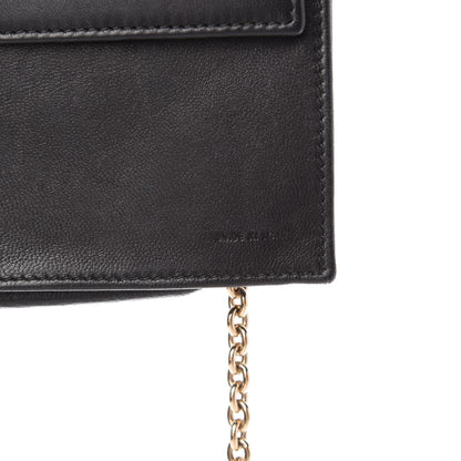 Fendi Nappa Logo Embossed Long Wallet On Chain Black 9 of 11