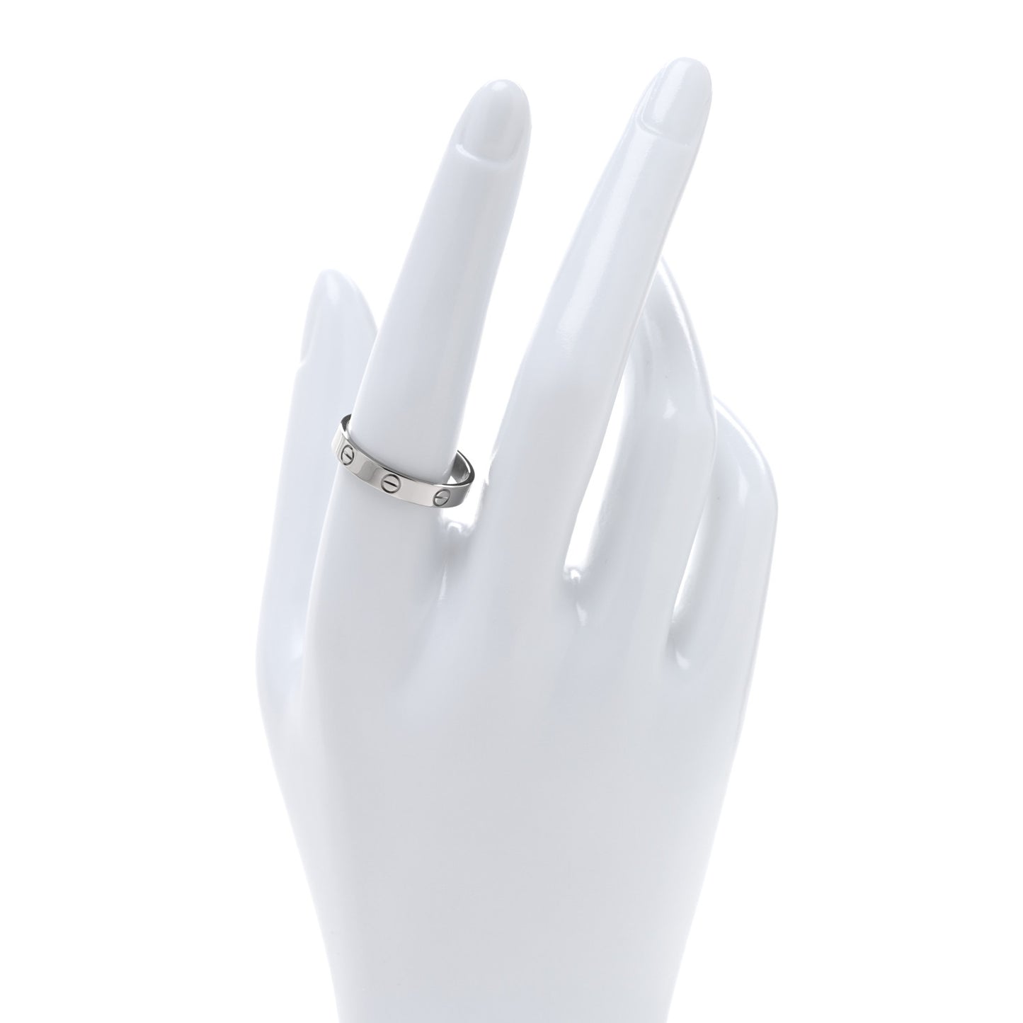 18K White Gold 3.5mm LOVE Wedding Band Ring 59 8.75