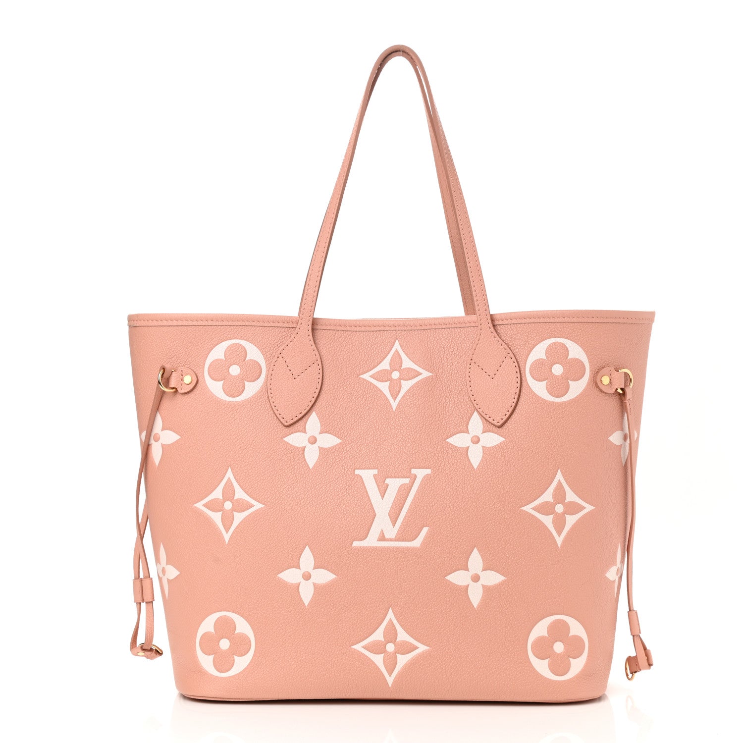 Louis Vuitton Empreinte Monogram Giant Neverfull MM Trianon Pink Cream 2 of 10
