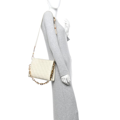 Louis Vuitton Lambskin Embossed Monogram Coussin PM Beige Cream 2 of 8