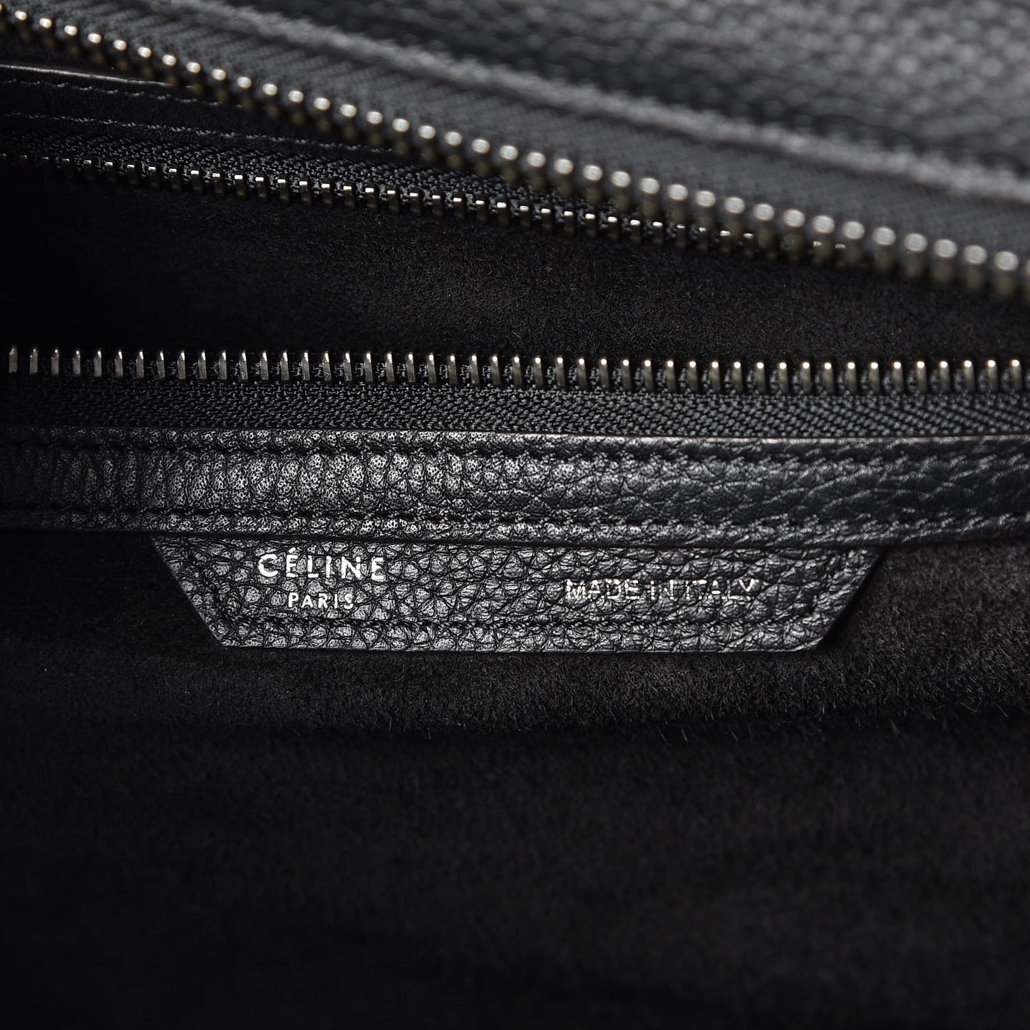 Drummed Calfskin Mini Luggage Black