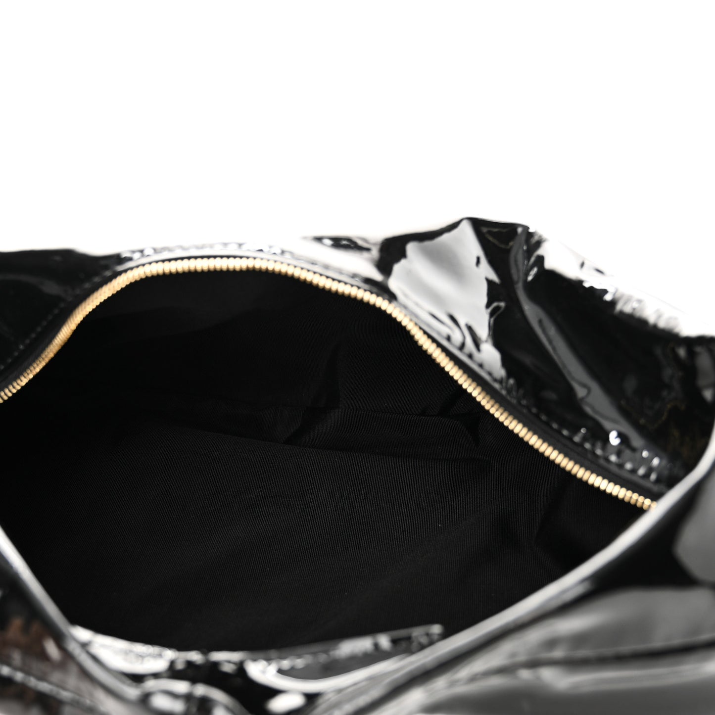 Patent Medium Olivia Hobo Black