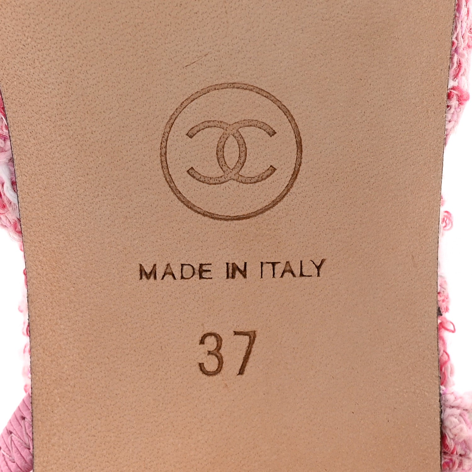 Chanel Tweed Grosgrain Cap Toe CC Slingback Pumps 37 Pink Black 6 of 13