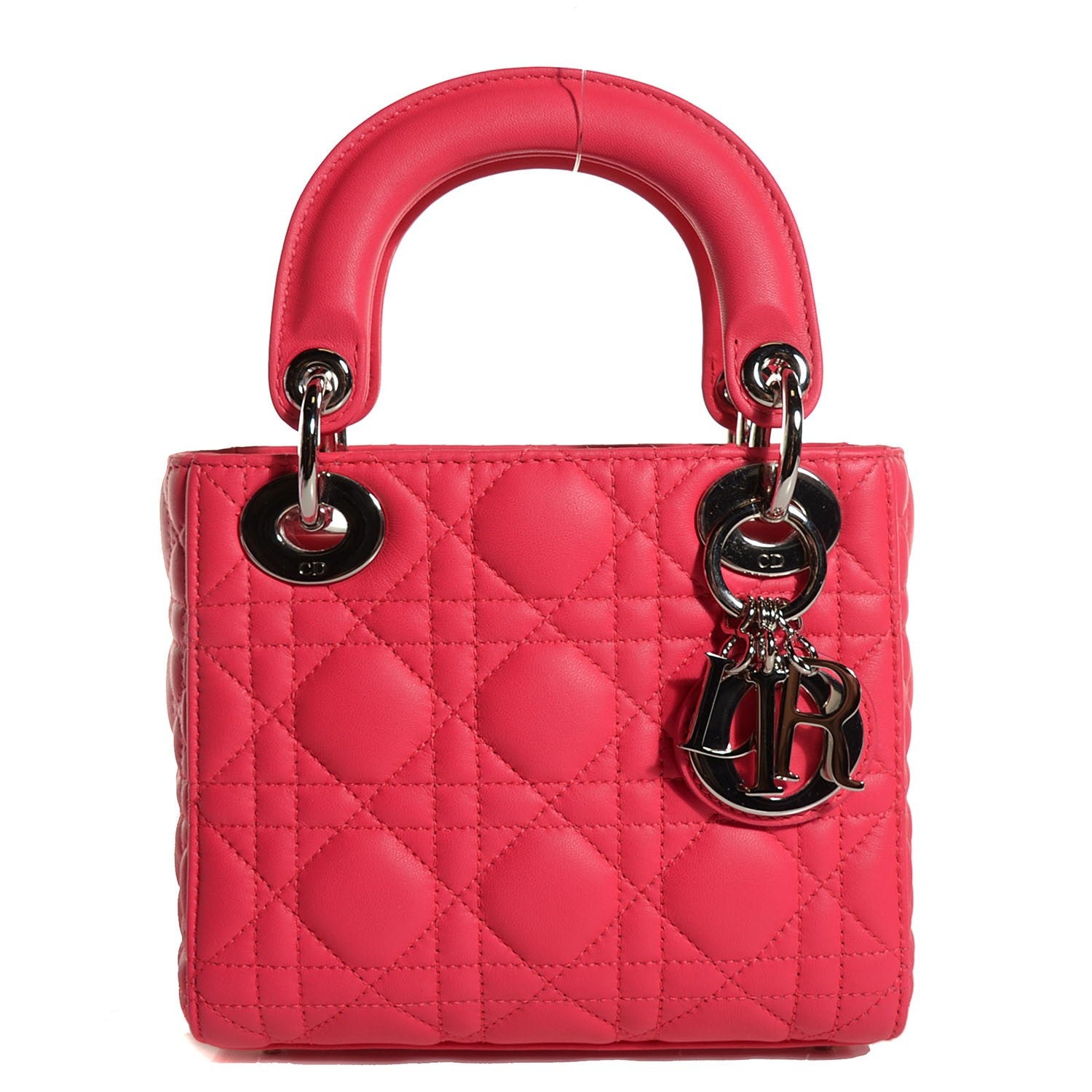 Christian Dior Lambskin Cannage Mini Lady Dior Deep Rose 1 of 8