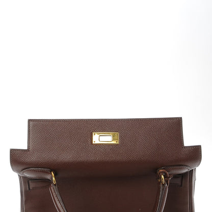 Hermes Courchevel Kelly Retourne 28 Chocolate 26 of 32