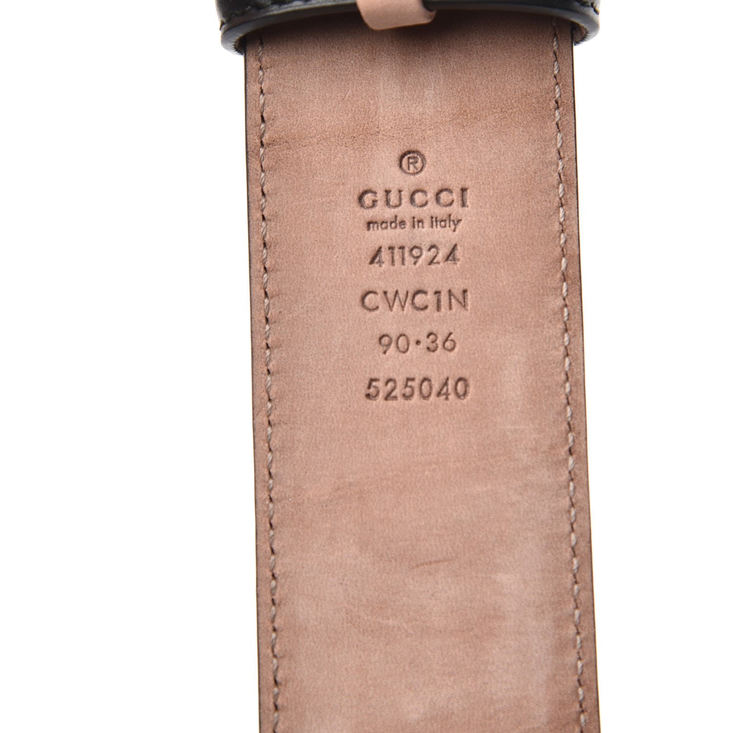 Gucci Guccissima Signature Interlocking G 40mm Belt 90 36 Black 4 of 7