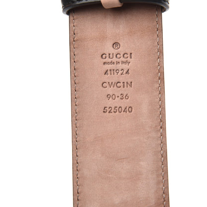 Gucci Guccissima Signature Interlocking G 40mm Belt 90 36 Black 4 of 7