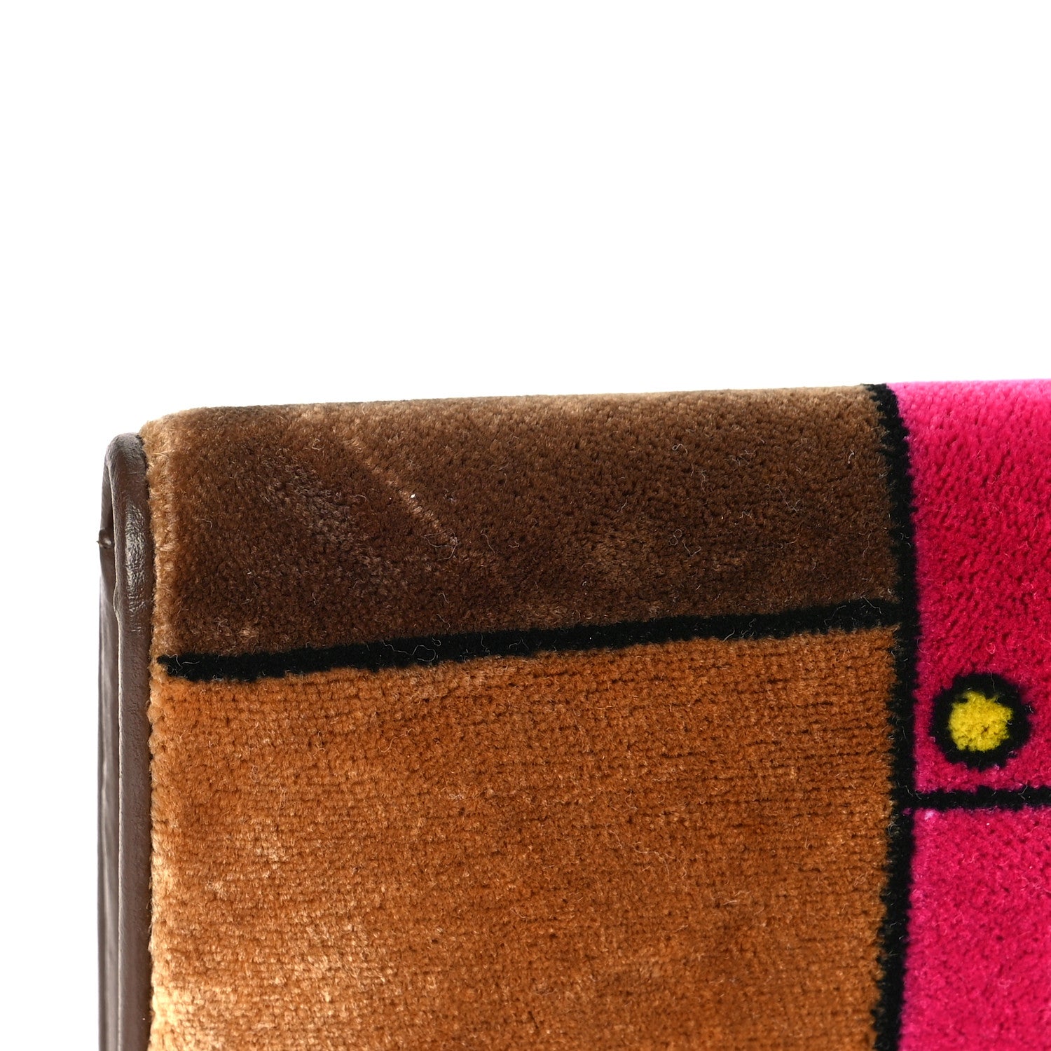 Prada Velluto Ricamo Cahier Wristlet Flap Wallet Cammello 9 of 11