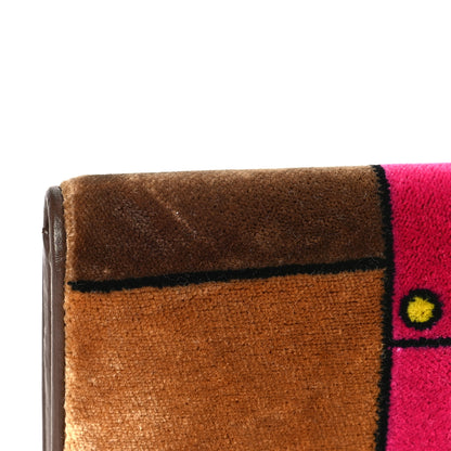 Prada Velluto Ricamo Cahier Wristlet Flap Wallet Cammello 9 of 11
