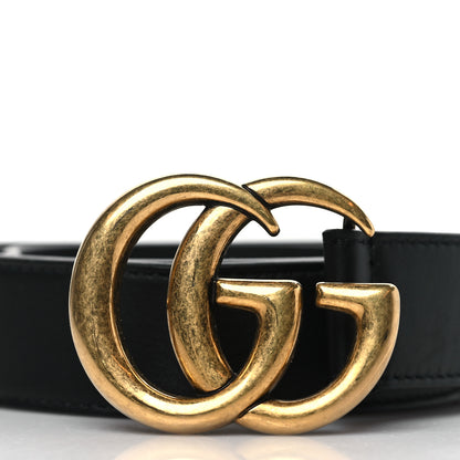 Gucci Calfskin Double G 30mm Belt 80 32 Black 2 of 5