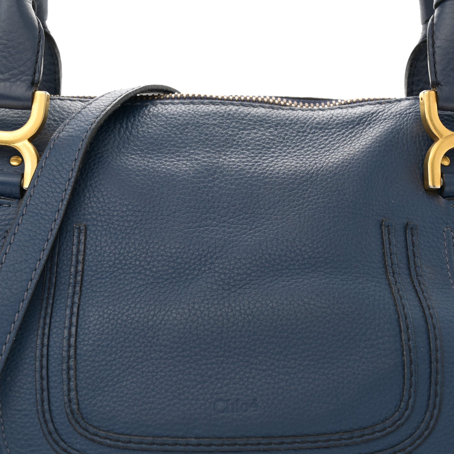 Calfskin Medium Marcie Satchel Royal Navy