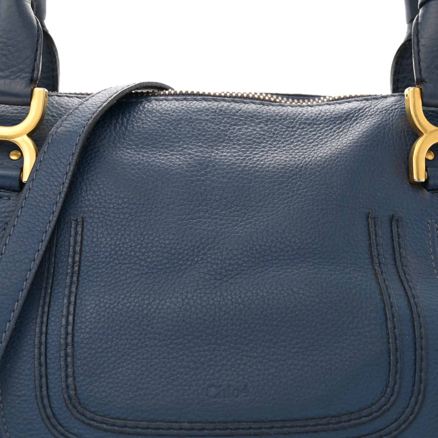 Chloe Calfskin Medium Marcie Satchel Royal Navy 8 of 19
