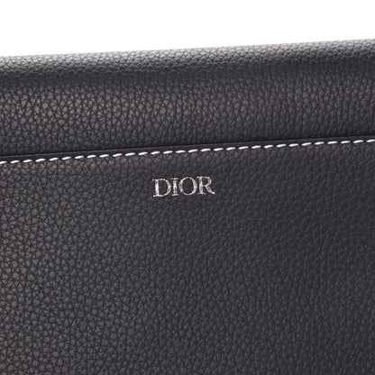 Christian Dior X KAWS Grained Calfskin Saddle Pouch Navy Blue 6 of 8