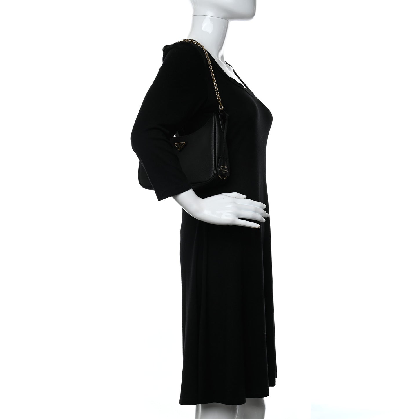 Saffiano Lux Re-Edition 2005 Shoulder Bag Black