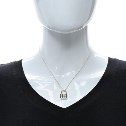 Tiffany Sterling Silver 1837 Lock Charm Pendant Necklace 3 of 4
