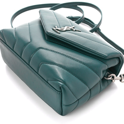 Saint Laurent Calfskin Y Quilted Monogram Toy Loulou Satchel Dark Turquoise 11 of 11