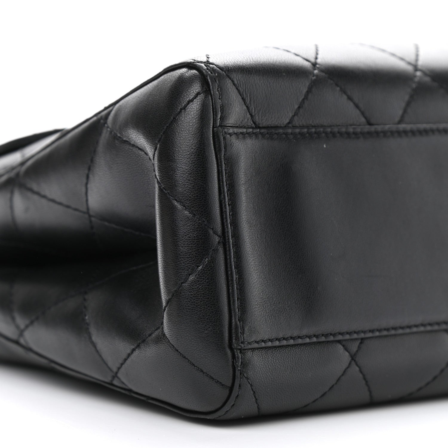 Chanel Lambskin Quilted Medium Kelly Flap Bag Black 9 of 14