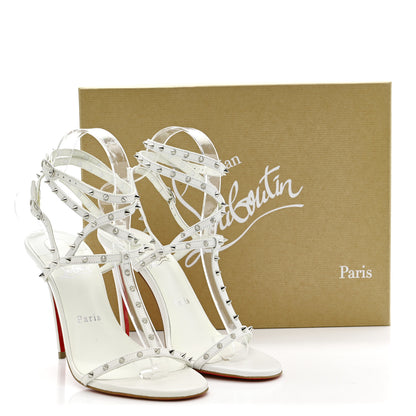 Christian Louboutin Nappa Bombina Spikes 100 Sandals 37.5 White 14 of 14