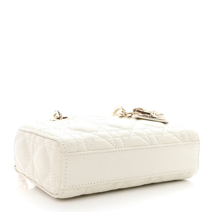 Christian Dior Lambskin Cannage Micro Lady D-Joy Latte 4 of 10