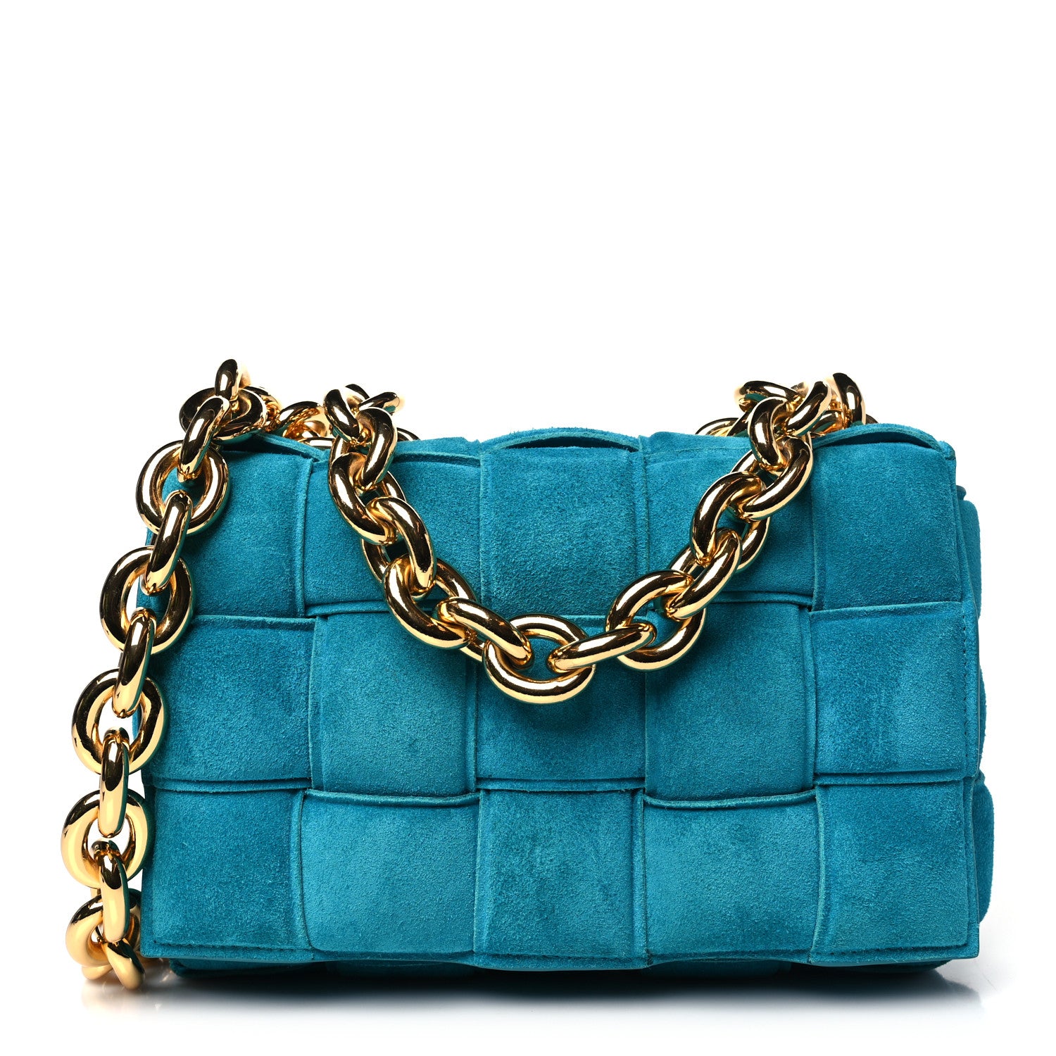 Bottega Veneta Suede Maxi Intrecciato Padded Chain Cassette Crossbody Bag Blaster 1 of 11