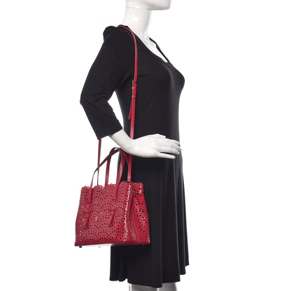 Alaia Calfskin Vienne Wave Mina 25 Bag Framboise 2 of 10