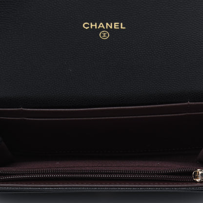 Chanel Caviar Quilted Medium Gusset Flap Wallet Black 3 of 4