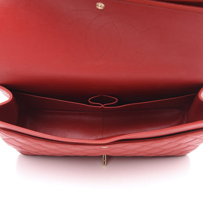 Chanel Lambskin Quilted Maxi Double Flap Red 5 of 18