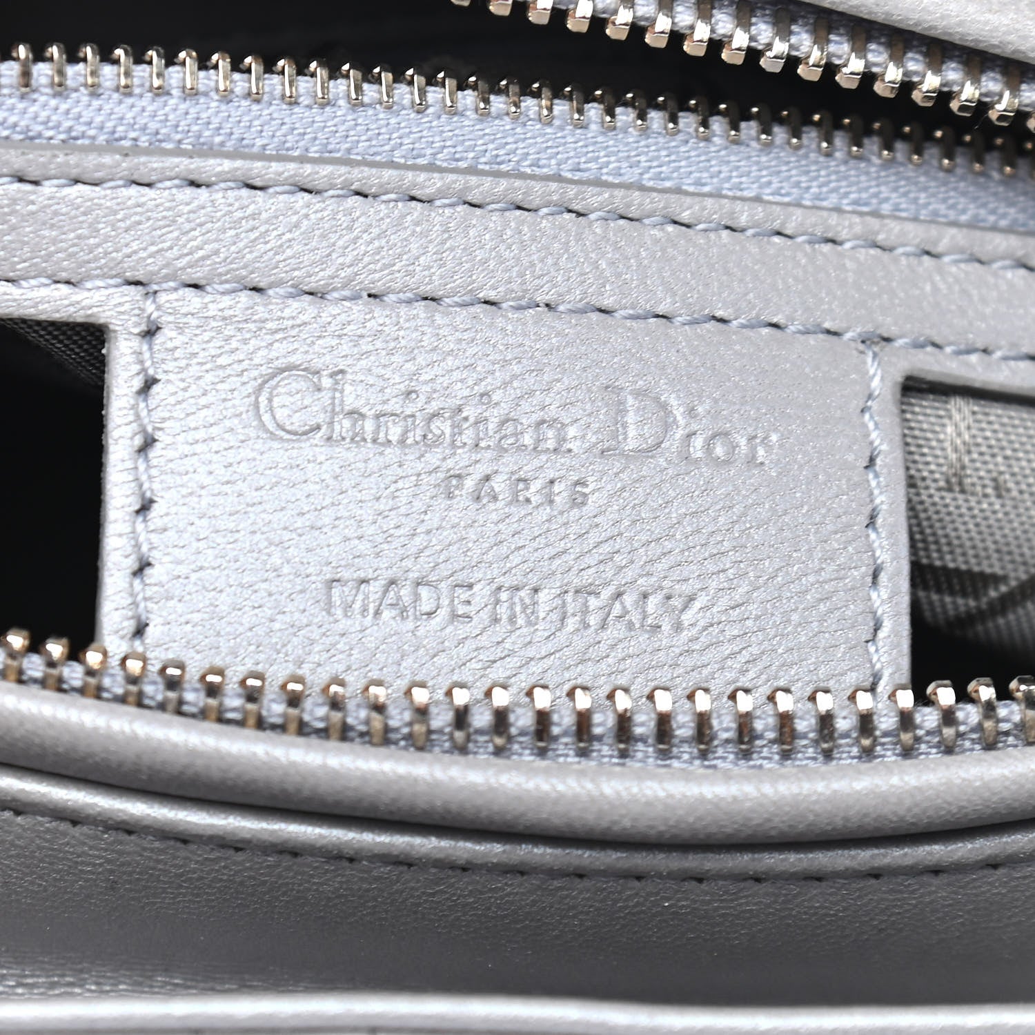 Christian Dior Lambskin Cannage Medium Lady Dior Grey 6 of 9