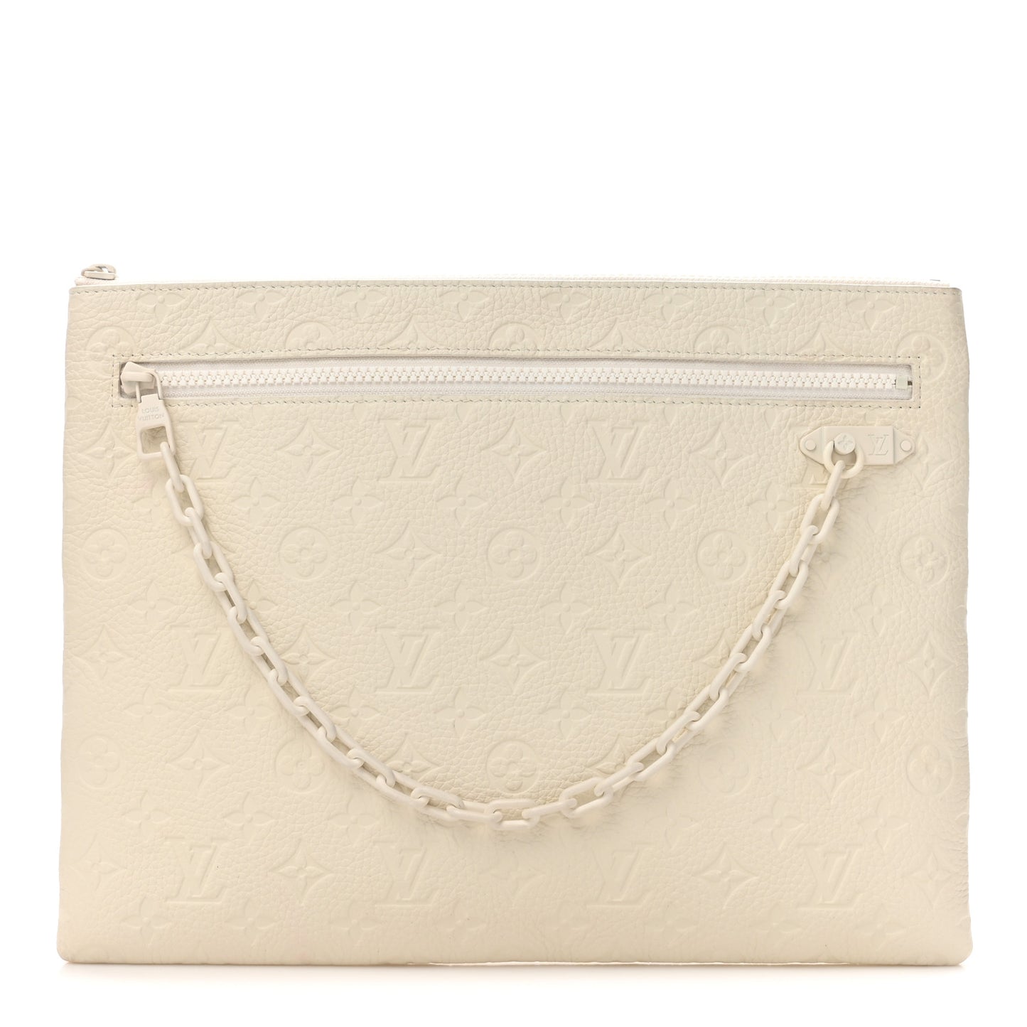 Taurillon Monogram Solar Ray A4 Pouch White