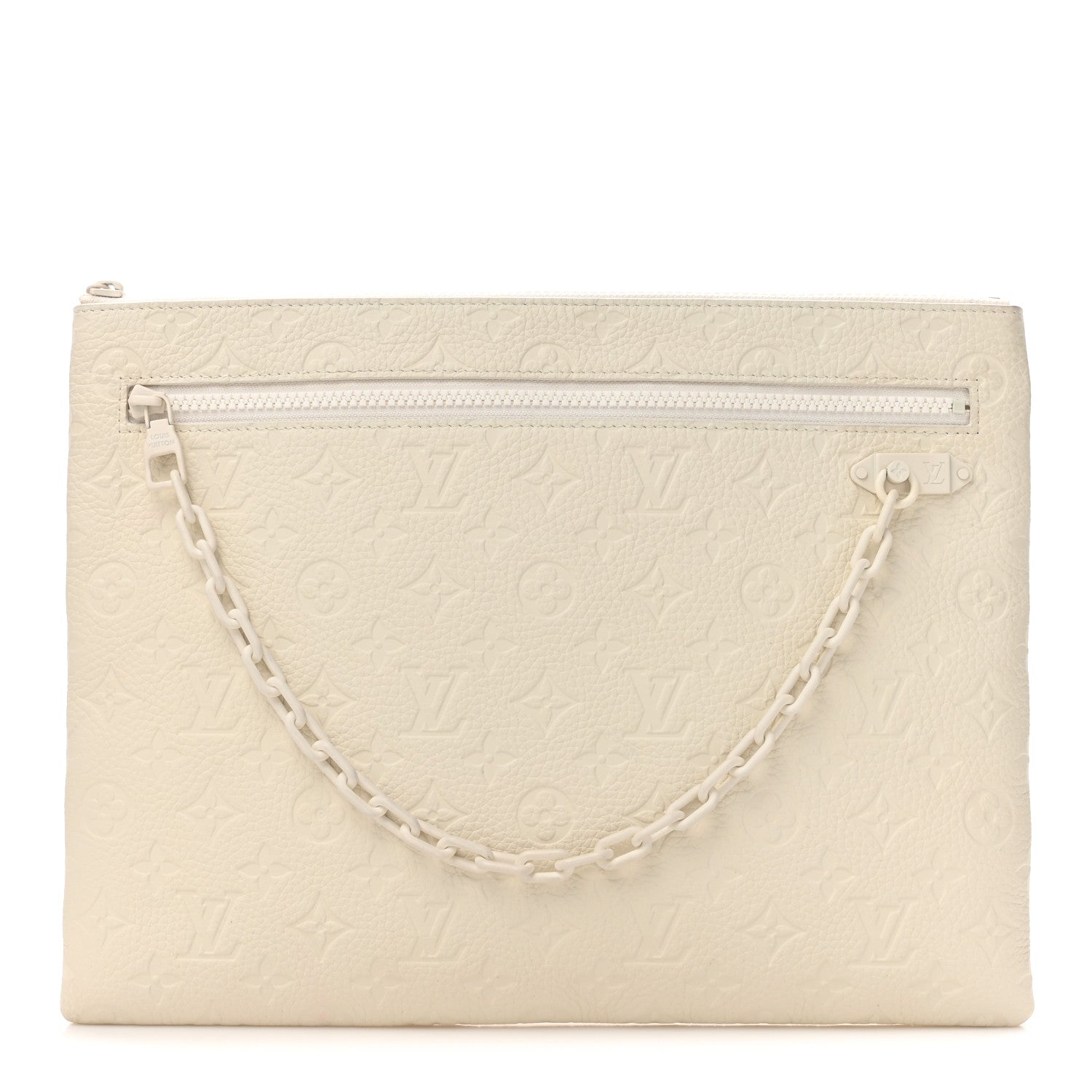 Louis Vuitton Taurillon Monogram Solar Ray A4 Pouch White 1 of 9