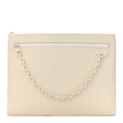 Louis Vuitton Taurillon Monogram Solar Ray A4 Pouch White 1 of 9